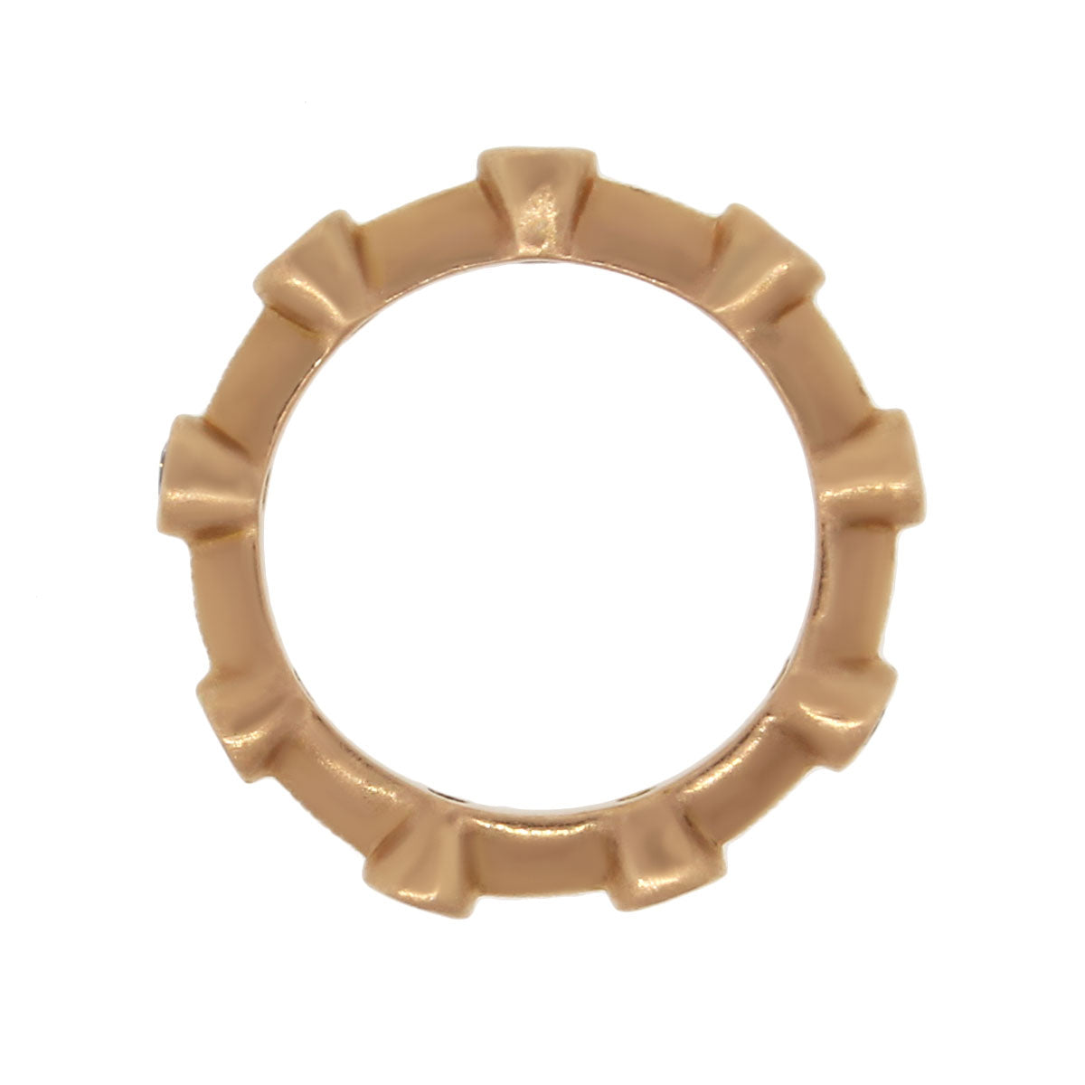 18k Rose Gold 0.45ctw Diamond Bezel Set Ring