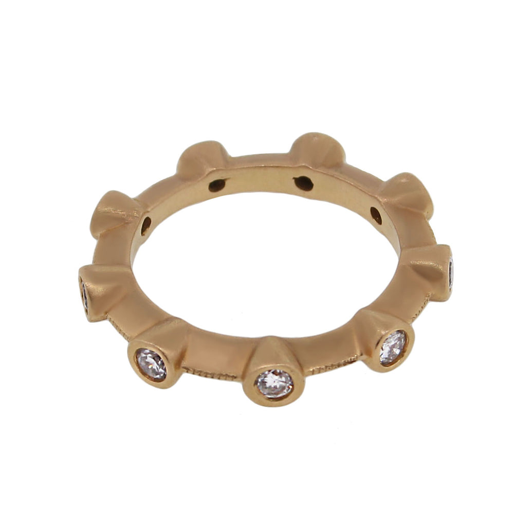 18k Rose Gold 0.45ctw Diamond Bezel Set Ring