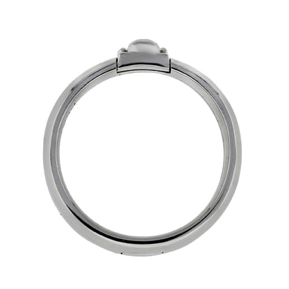 Platinum Ruby Skull Mens Ring