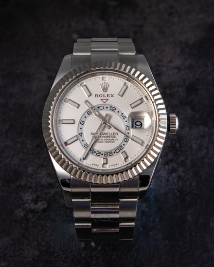 Rolex 326934 Sky-Dweller Stainless Steel White Dial Watch