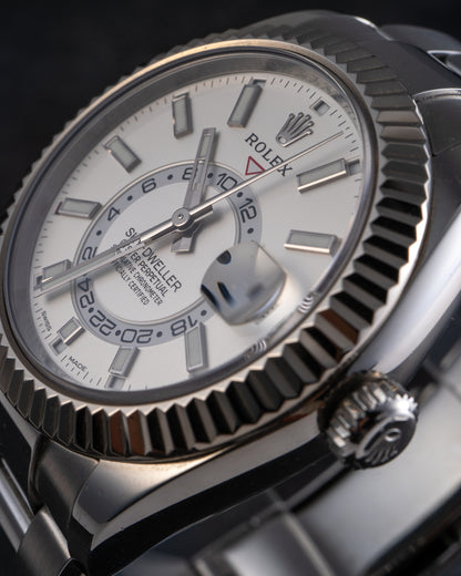 Rolex 326934 Sky-Dweller Stainless Steel White Dial Watch