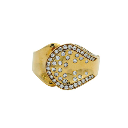 18k Yellow Gold 0.60ctw Round Brilliant Diamond Sprinkle Ring