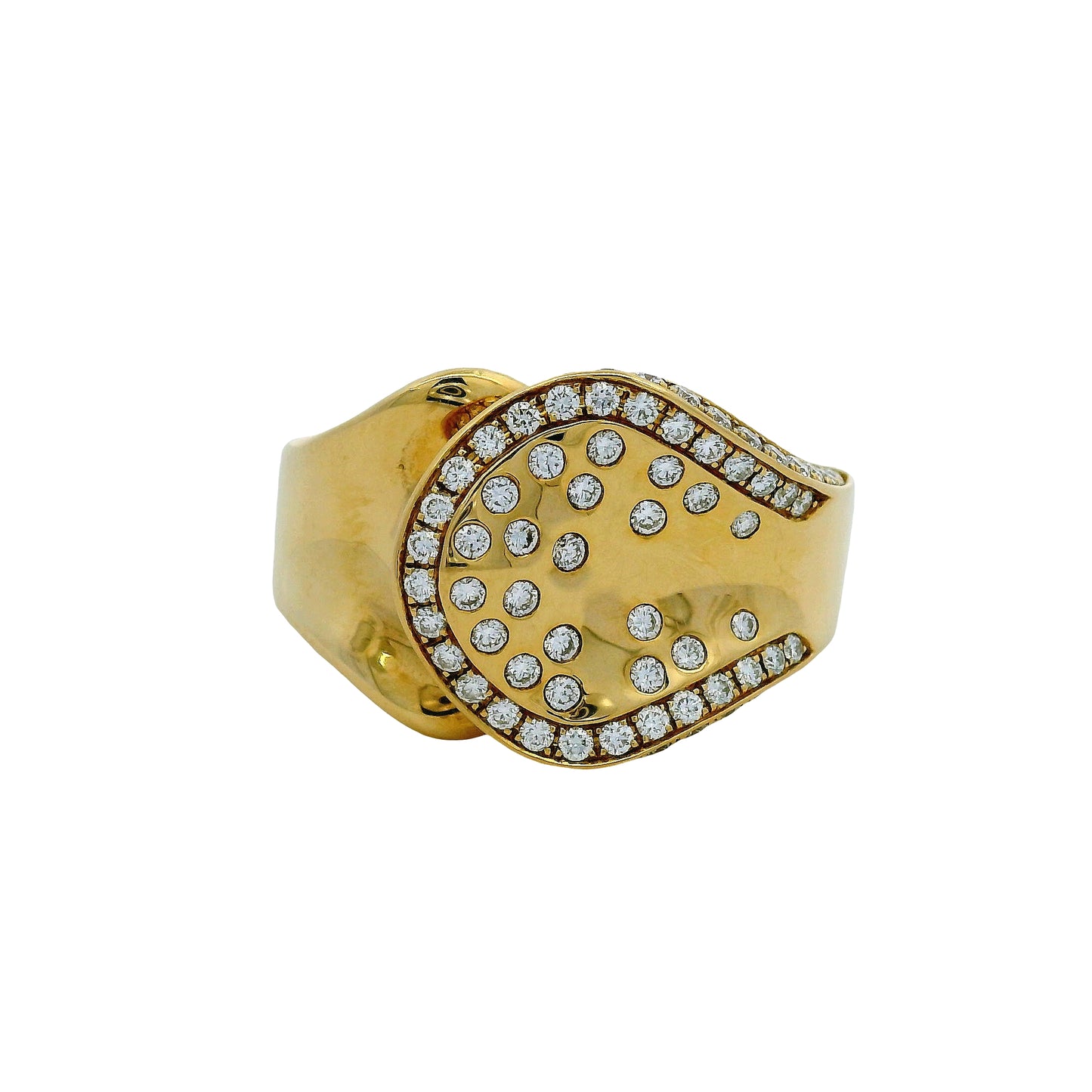 18k Yellow Gold 0.60ctw Round Brilliant Diamond Sprinkle Ring