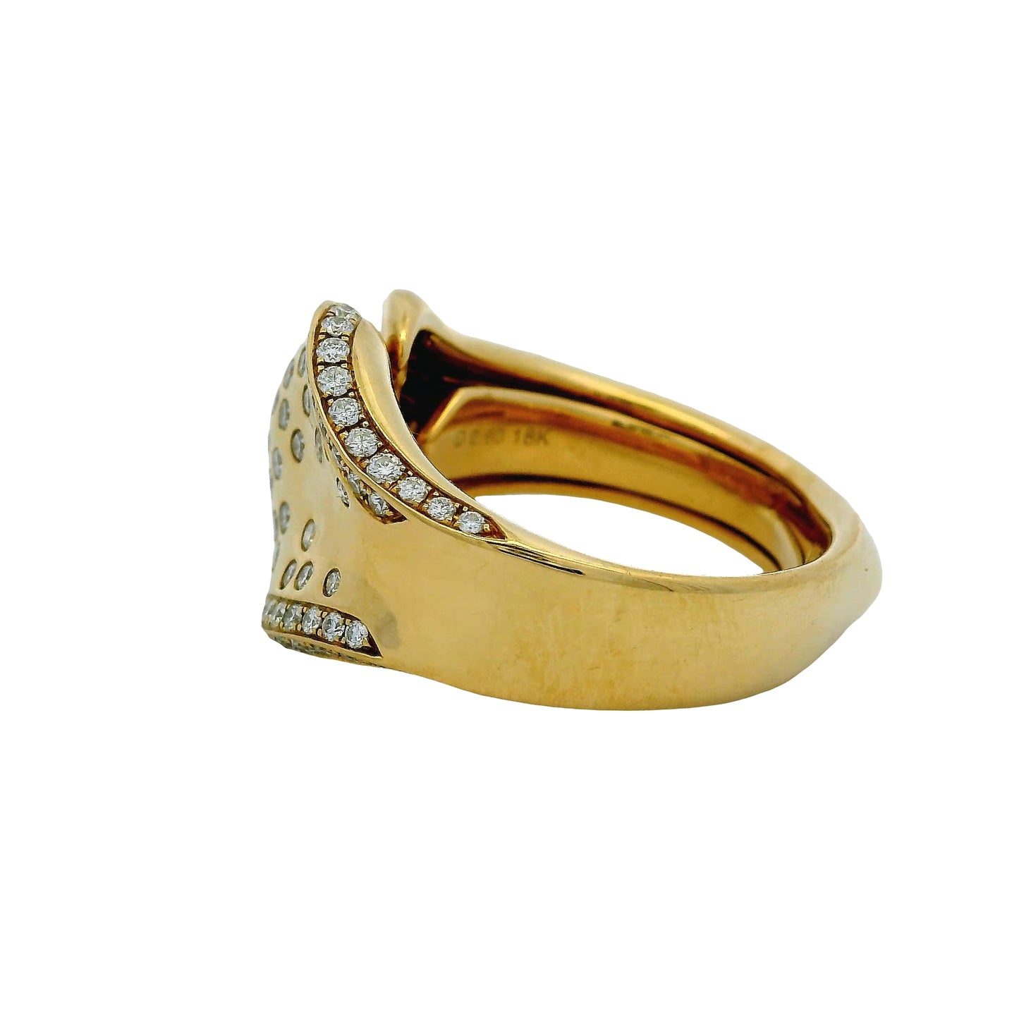 18k Yellow Gold 0.60ctw Round Brilliant Diamond Sprinkle Ring