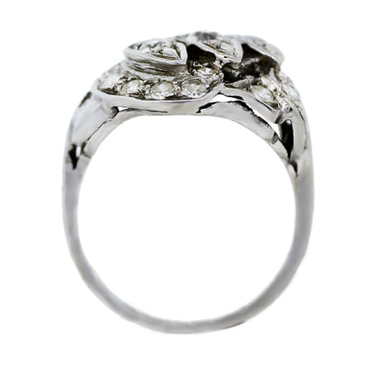 Vintage 14K White Gold Diamond Ring