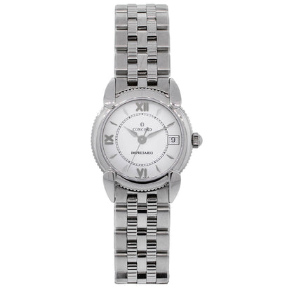 Concord Impresario Stainless Steel White Roman Dial Ladies Watch