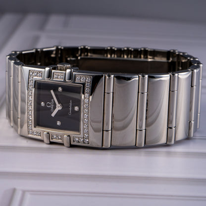Omega Constellation Diamond Bezel Black Dial Watch