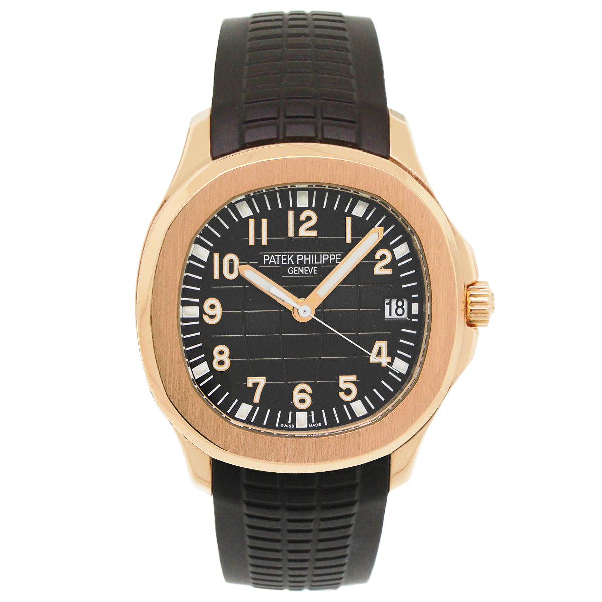 Patek Phillipe Aquanaut 5167R 18k Rose Gold Brown Band Watch