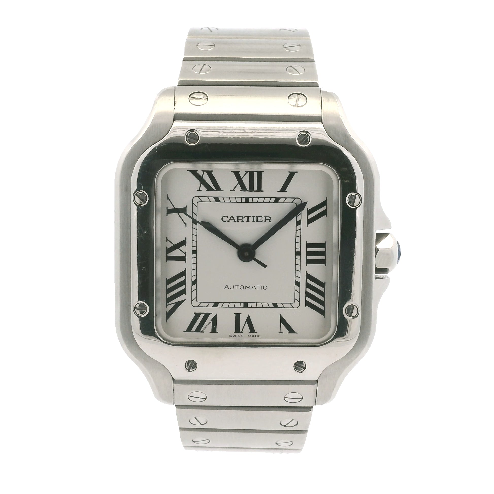 Cartier Santos Stainless Steel Medium Model 33mm Watch