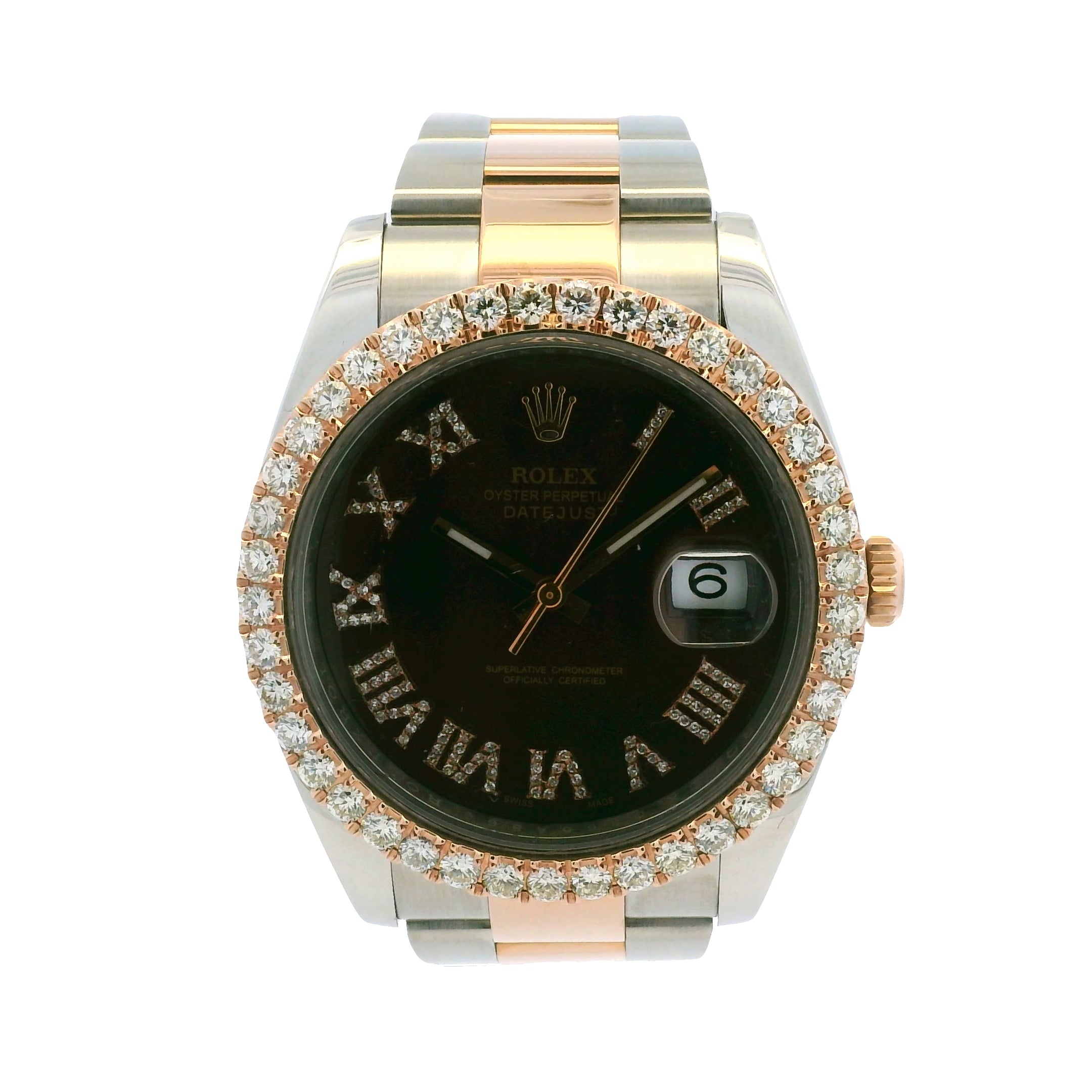Rolex 126331 Datejust 18k Rose Gold & Stainless Steel Chocolate Diamond Bezel Watch