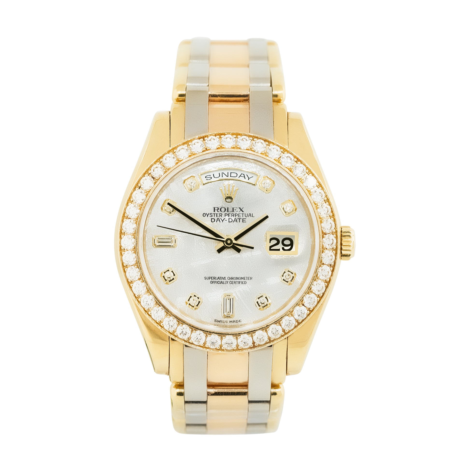Rolex 18948 Day-Date Tridor Meteorite Diamond Dial Watch