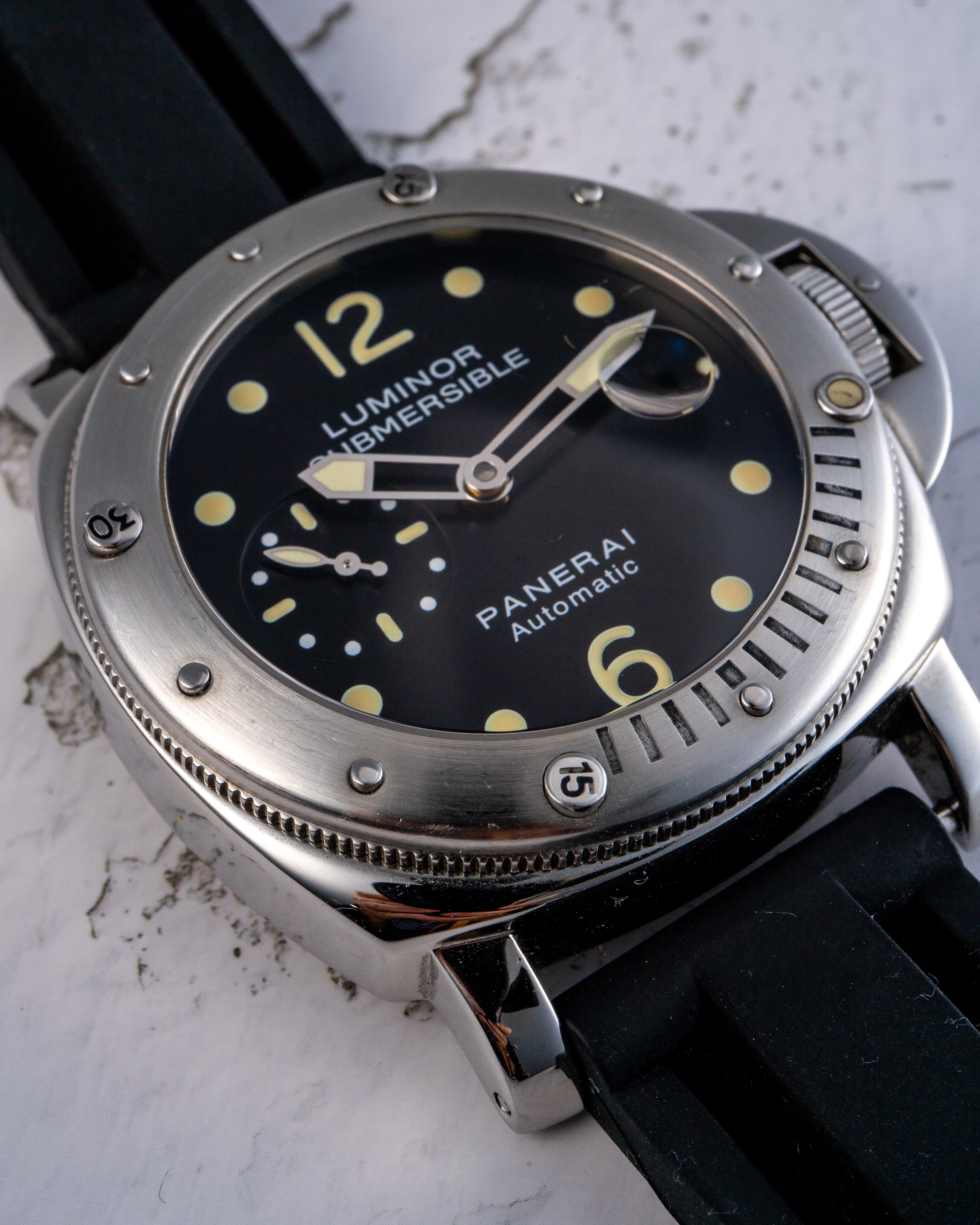 Panerai Luminor Submersible Stainless Steel Black Dial Watch