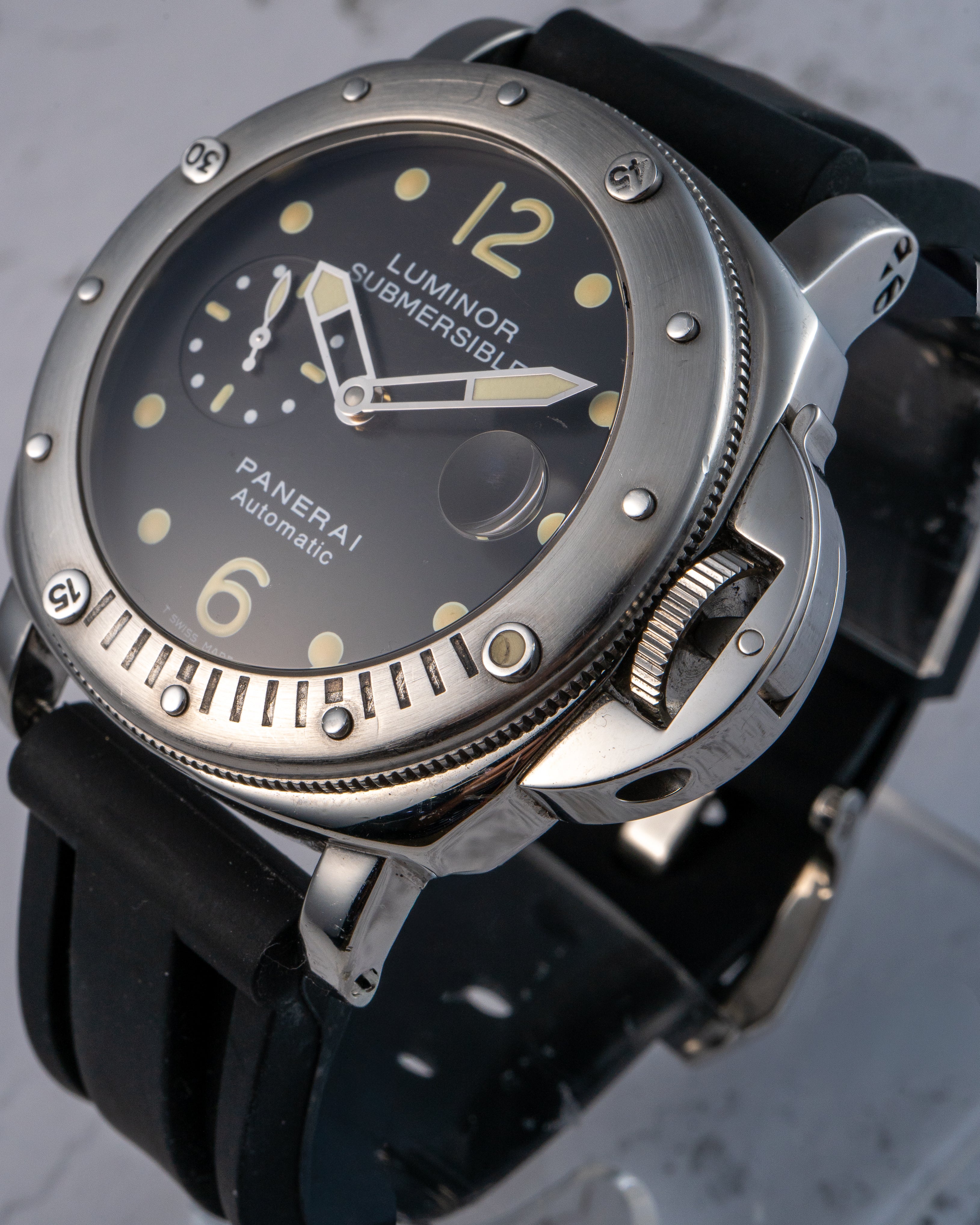 Panerai Luminor Submersible Stainless Steel Black Dial Watch