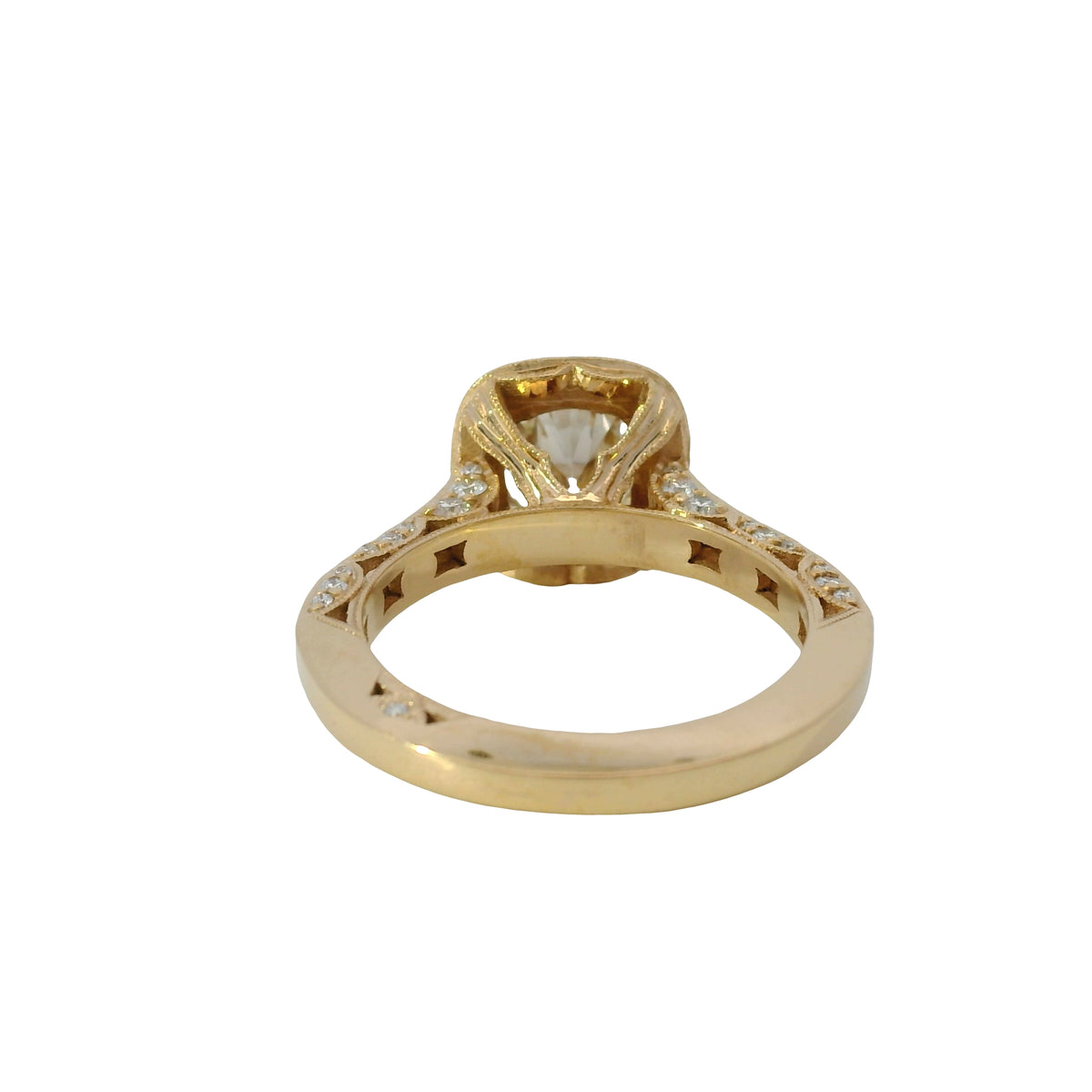 GIA 18k Rose Gold Natural 1.63 Carat Round Brilliant Cut Diamond Halo Engagement Ring