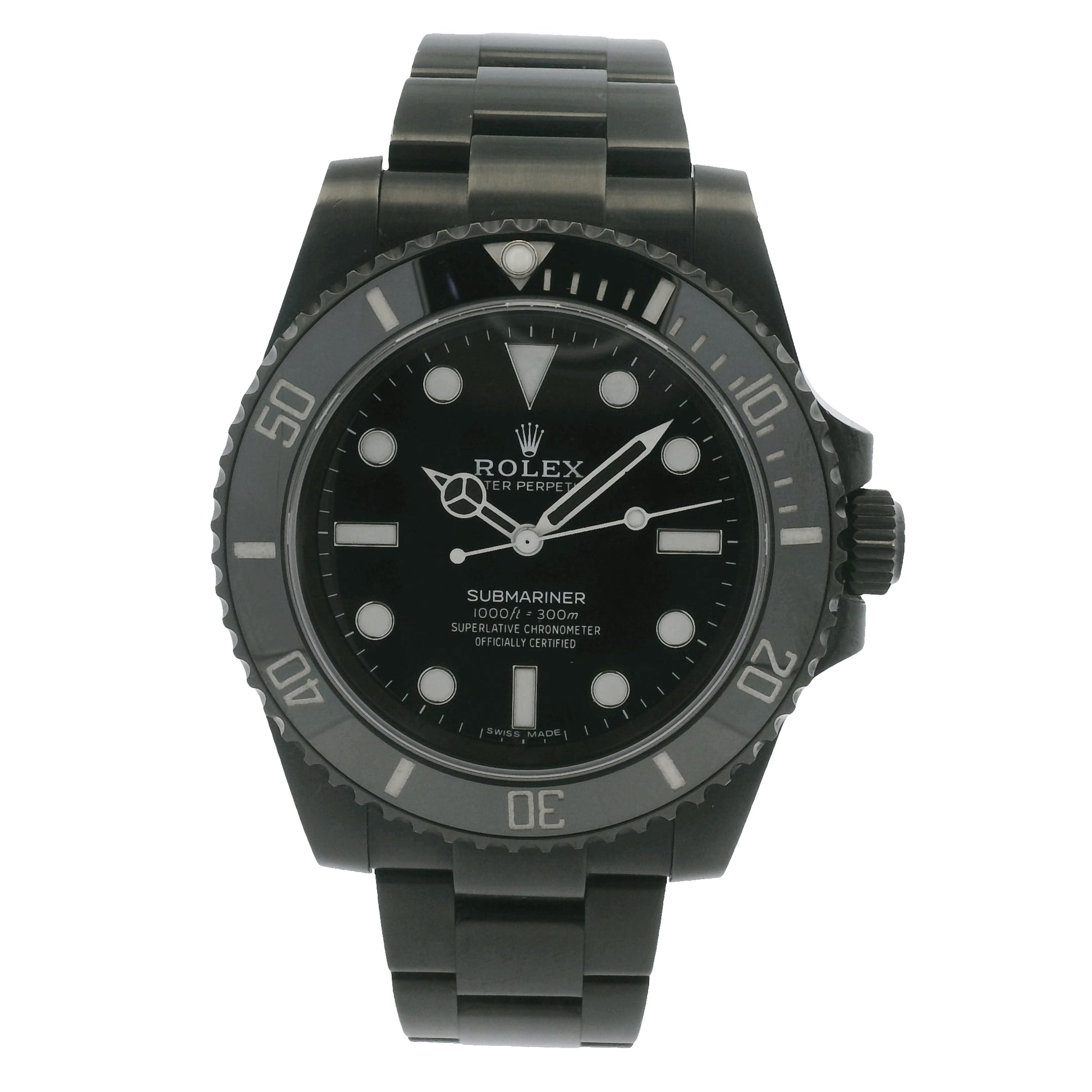 Rolex 114060 Submariner Stainless Steel Black Dial 40mm Watch