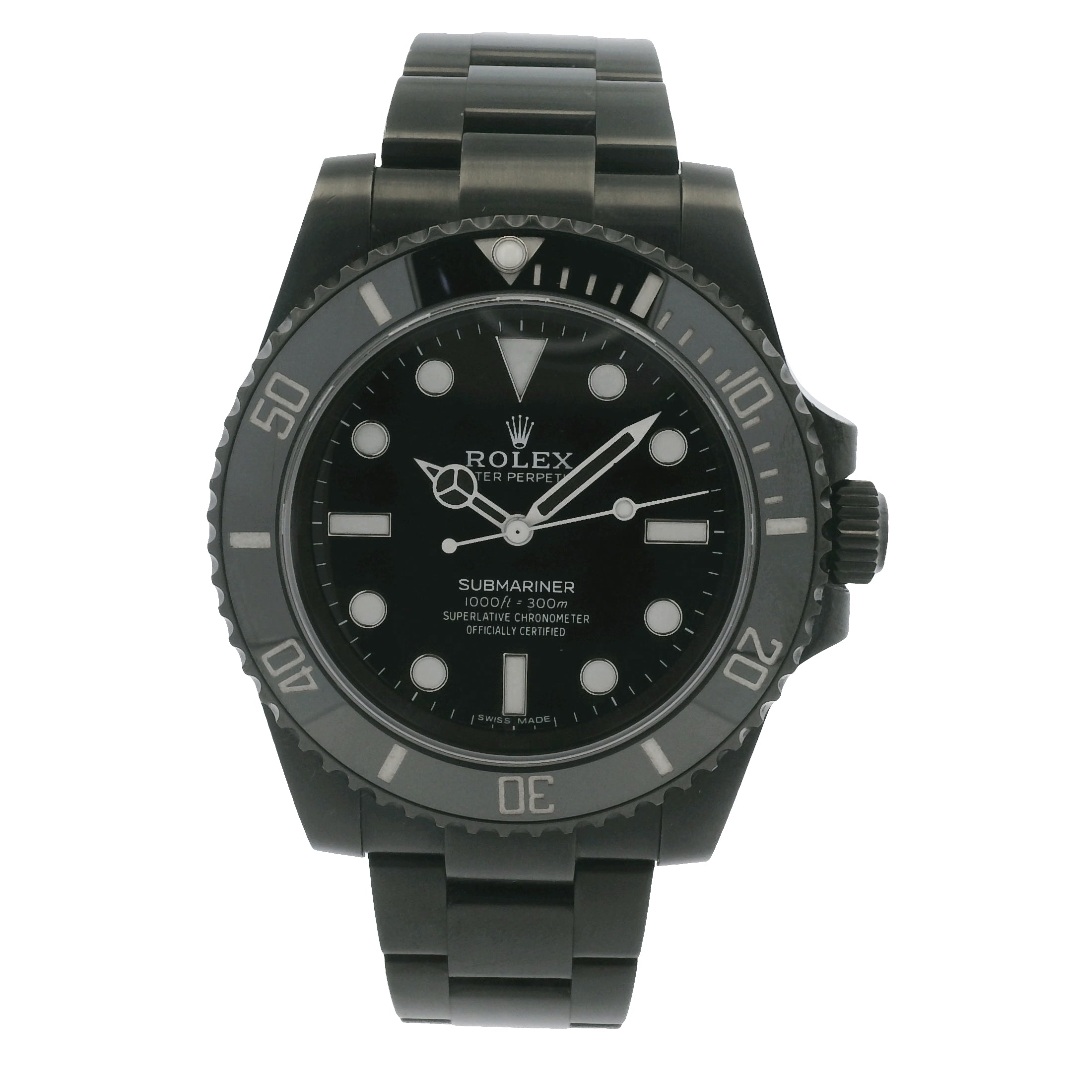 Rolex 114060 Submariner Stainless Steel Black Dial 40mm Watch