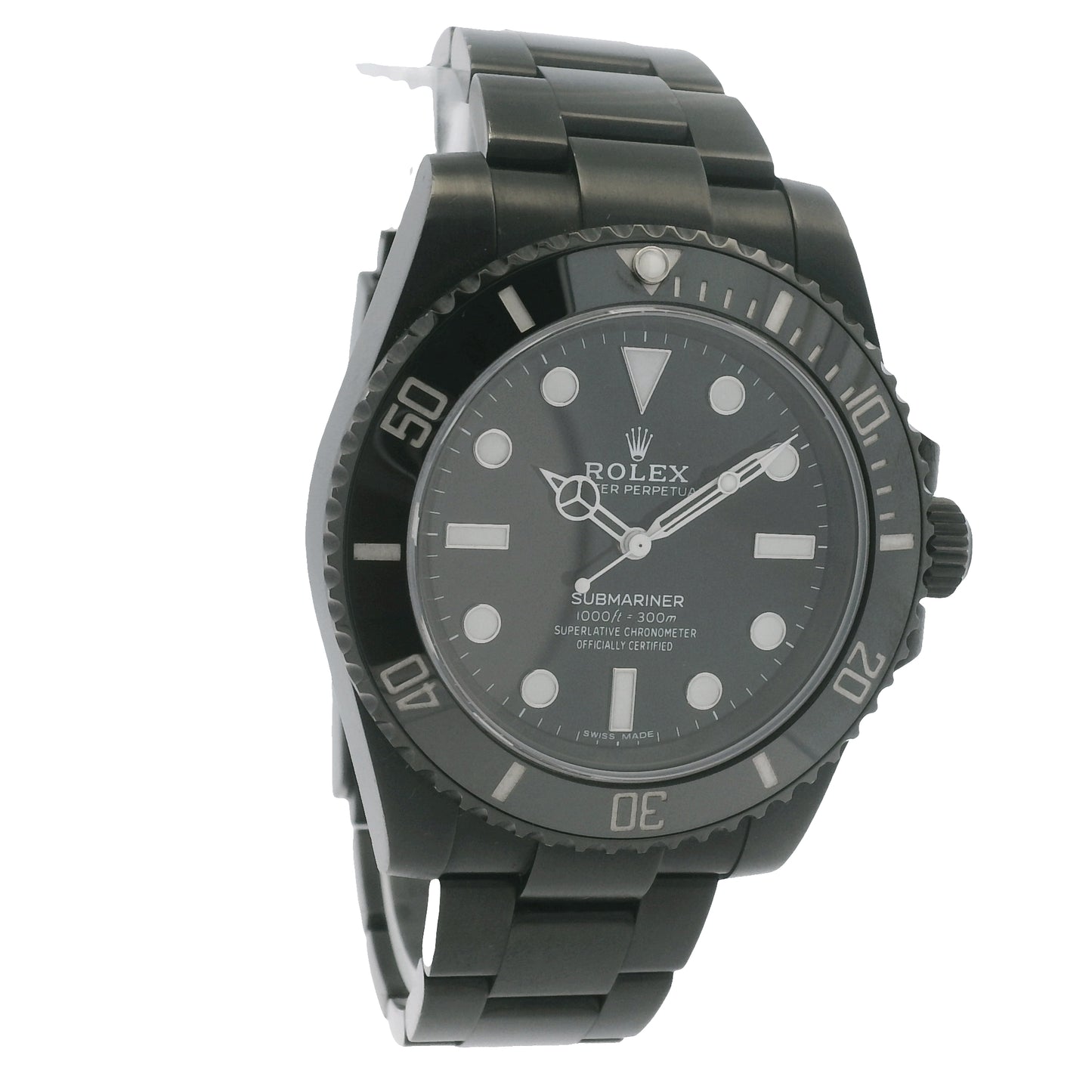 Rolex 114060 Submariner Stainless Steel Black Dial 40mm Watch