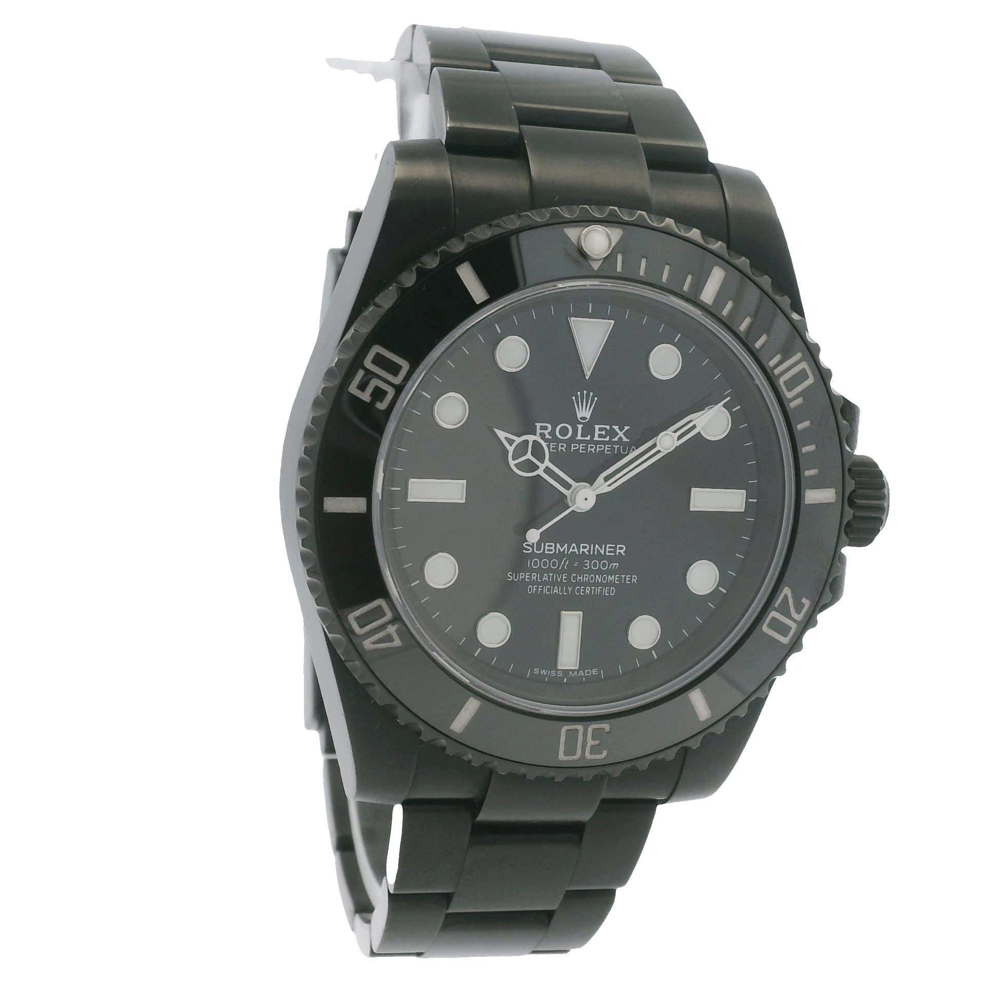 Rolex 114060 Submariner Stainless Steel Black Dial 40mm Watch