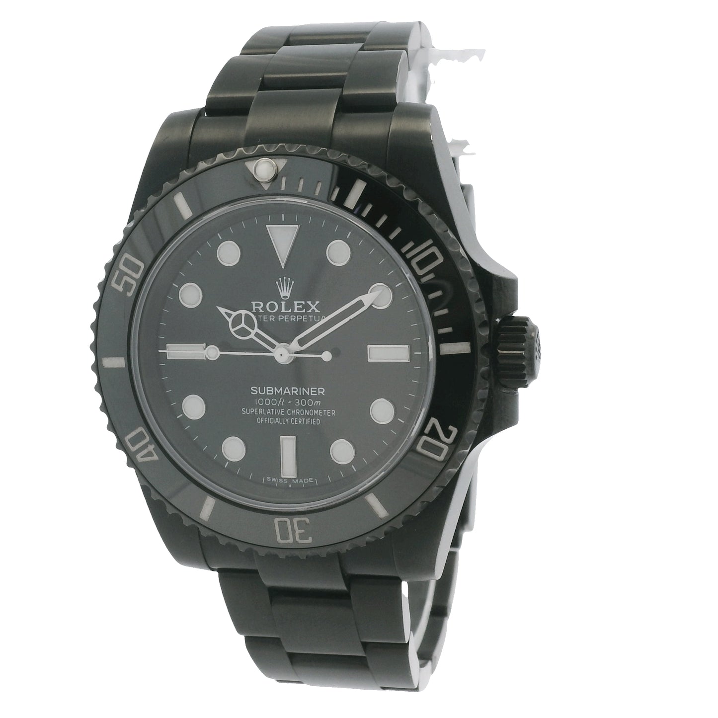 Rolex 114060 Submariner Stainless Steel Black Dial 40mm Watch