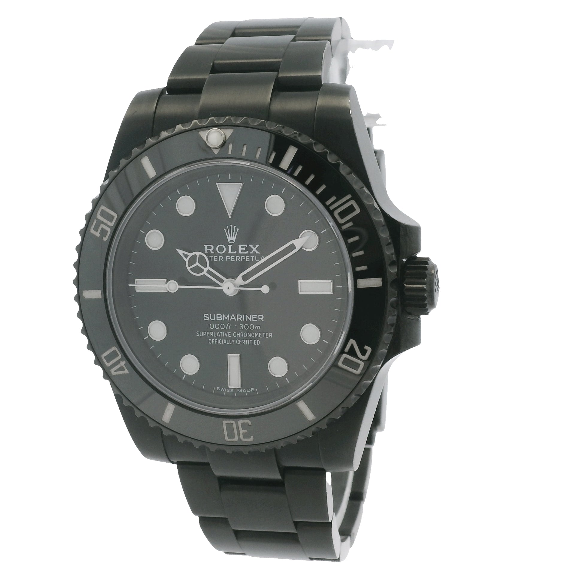 Rolex 114060 Submariner Stainless Steel Black Dial 40mm Watch