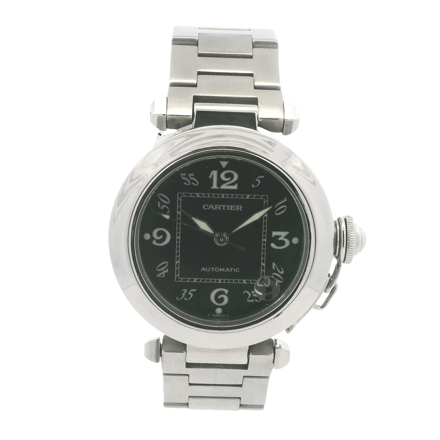 Cartier Pasha Stainless Steel Black Dial 35mm Watch