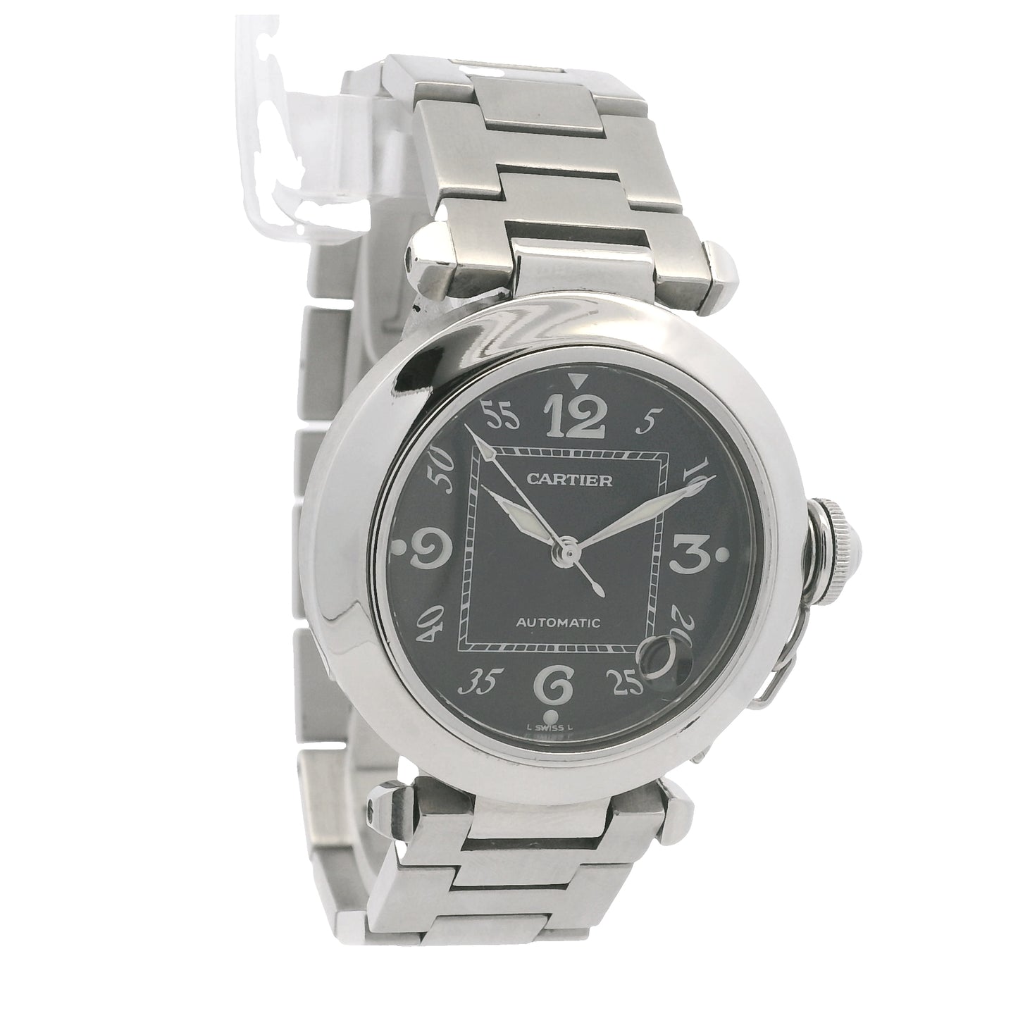 Cartier Pasha Stainless Steel Black Dial 35mm Watch