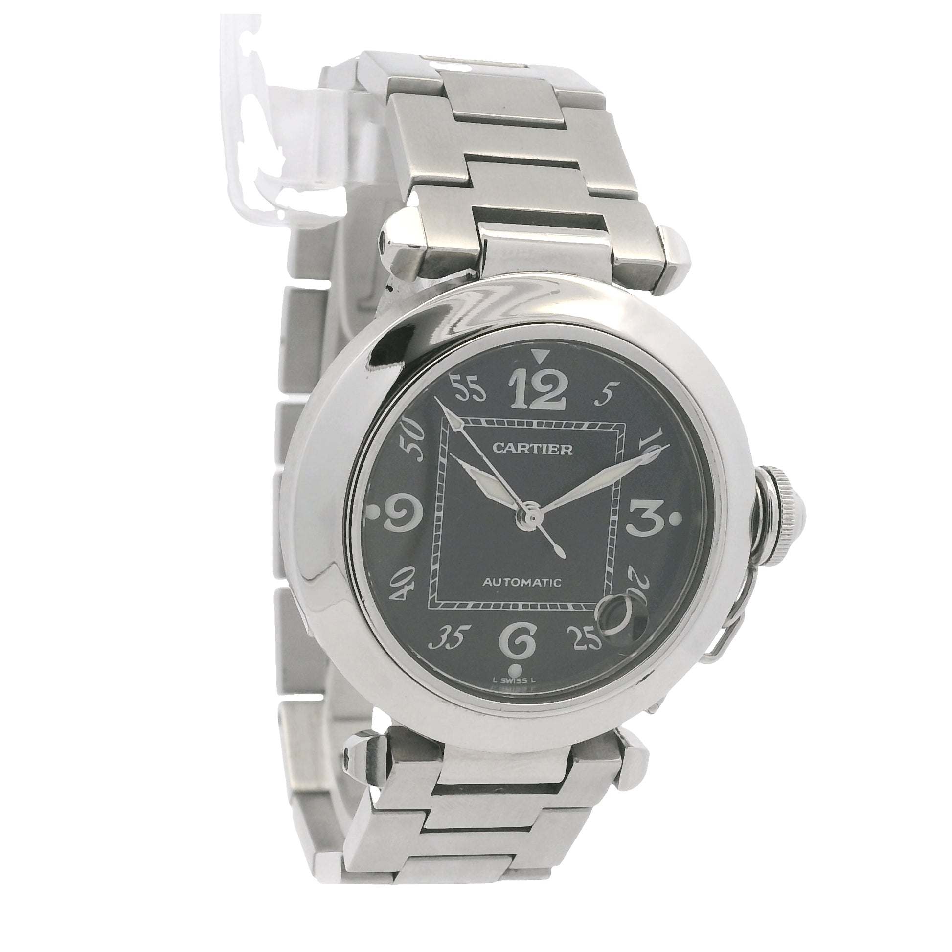 Cartier Pasha Stainless Steel Black Dial 35mm Watch