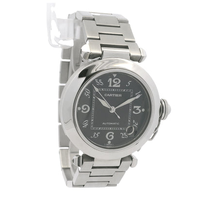 Cartier Pasha Stainless Steel Black Dial 35mm Watch