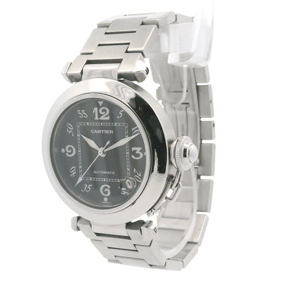 Cartier Pasha Stainless Steel Black Dial 35mm Watch
