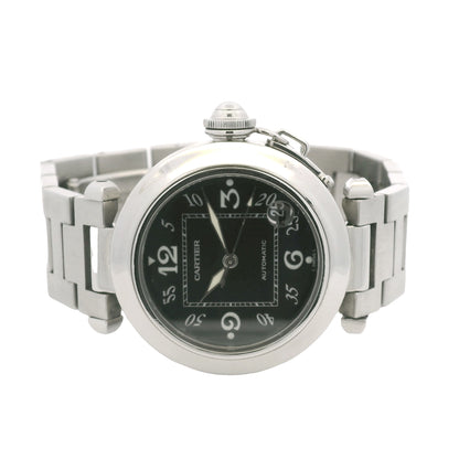 Cartier Pasha Stainless Steel Black Dial 35mm Watch