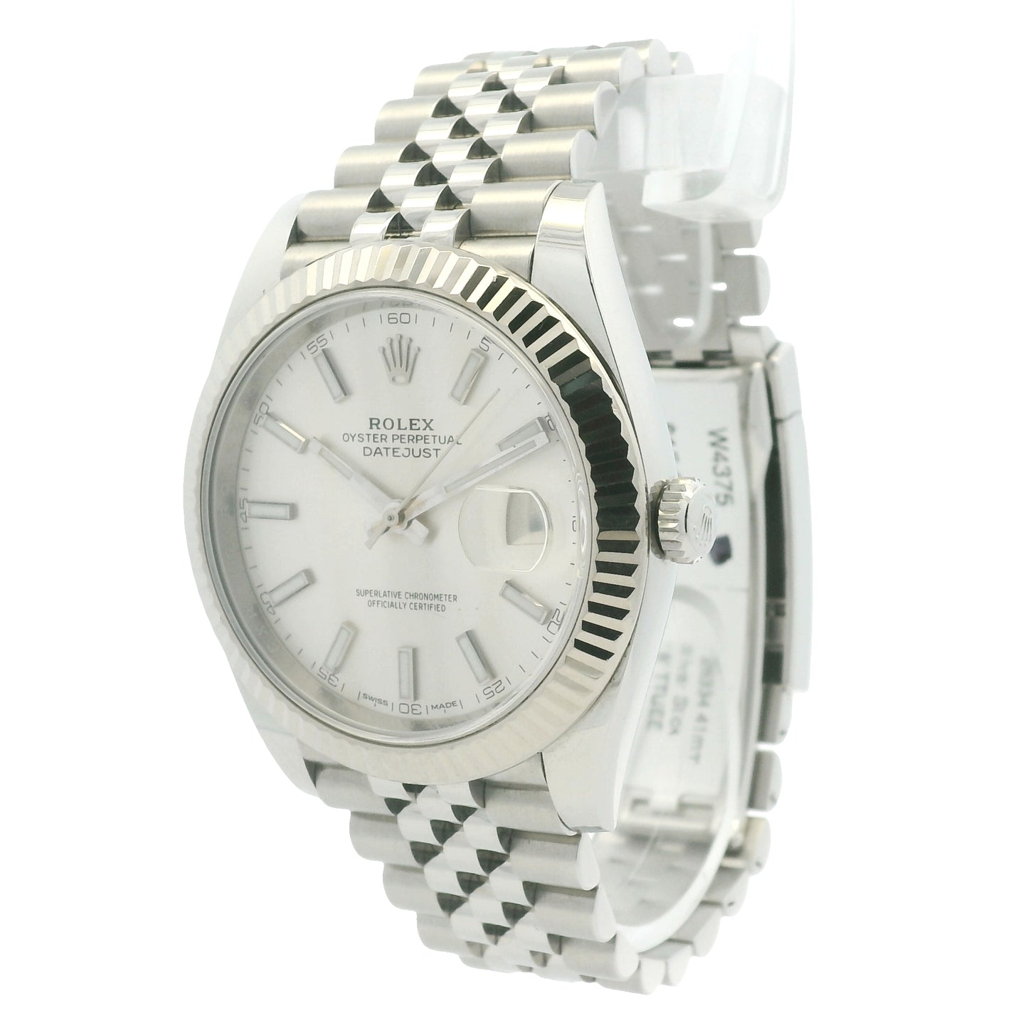 Rolex 126334 Datejust Stainless Steel Silver Stick Dial 41mm Watch