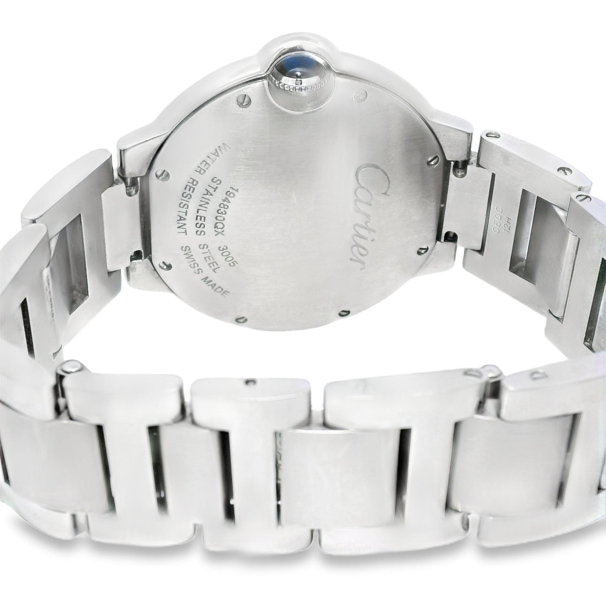 Cartier Ballon Bleu 36mm White Roman Dial Watch