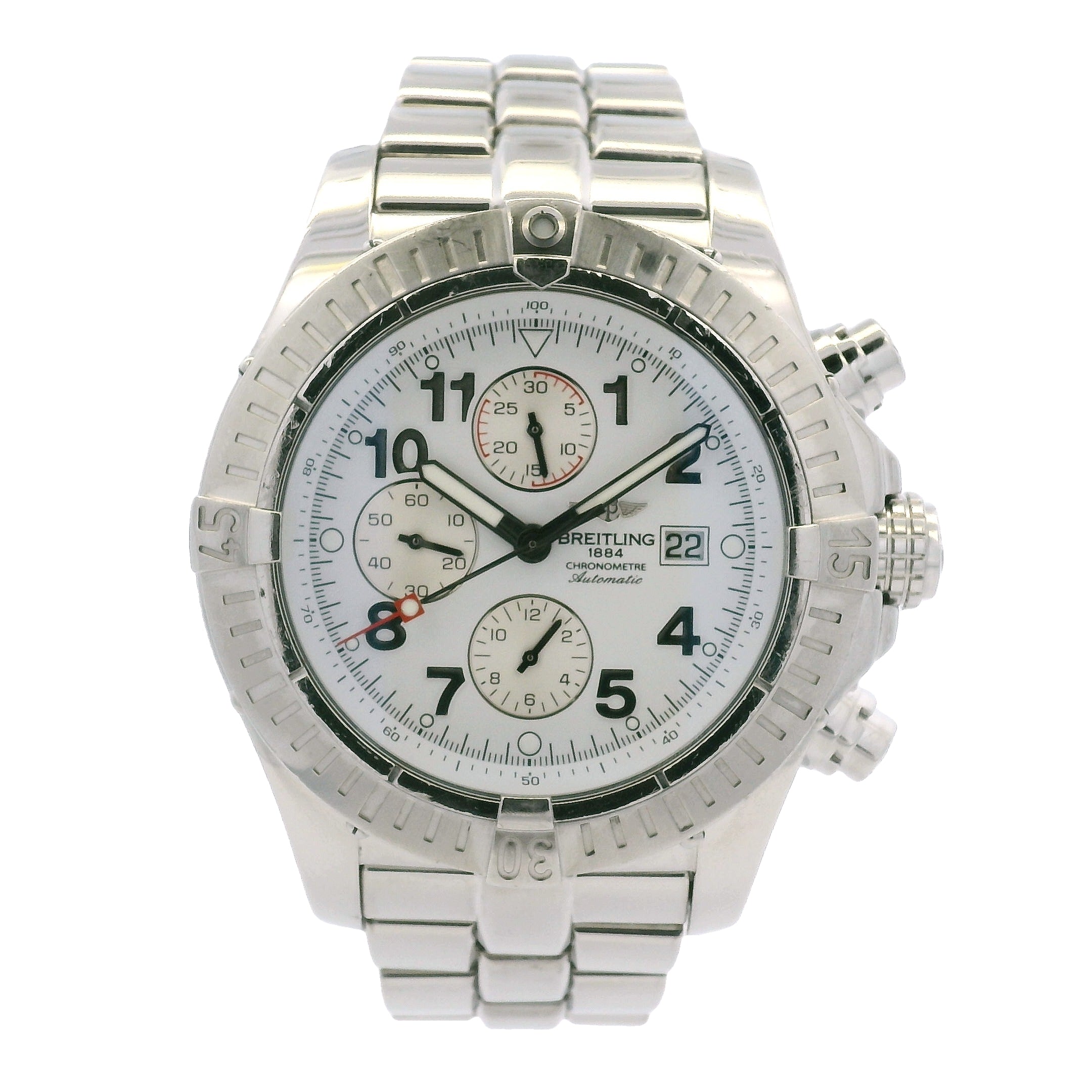 Breitling A13370 Super Avenger Chronometer Stainless Steel 48mm Watch