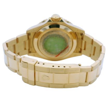 Rolex 16618 Submariner 18k Yellow Gold Serti Sapphire & Diamond Dial Watch