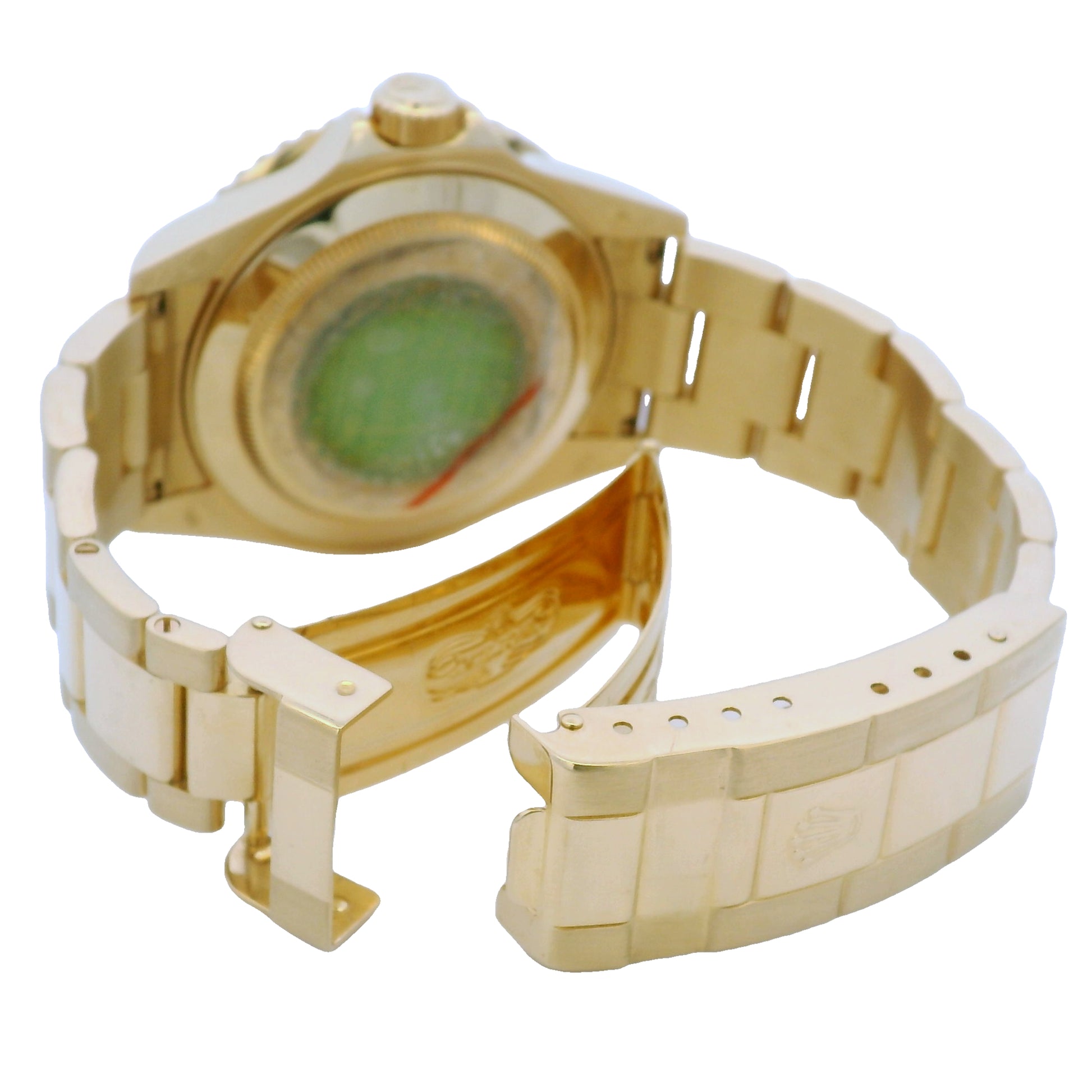 Rolex 16618 Submariner 18k Yellow Gold Serti Sapphire & Diamond Dial Watch