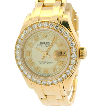 Rolex 69298 Pearlmaster 18k Yellow Gold Mother of Pearl Dial 29mm Watch