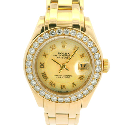 Rolex 69298 Pearlmaster 18k Yellow Gold Mother of Pearl Dial 29mm Watch