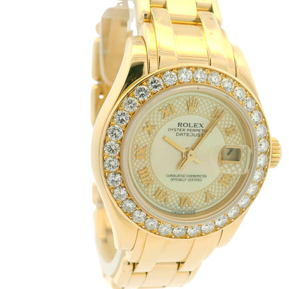 Rolex 69298 Pearlmaster 18k Yellow Gold Mother of Pearl Dial 29mm Watch
