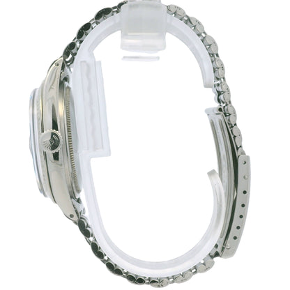 Rolex 1601 Datejust Stainless Steel Red Diamond Dial 36mm Watch