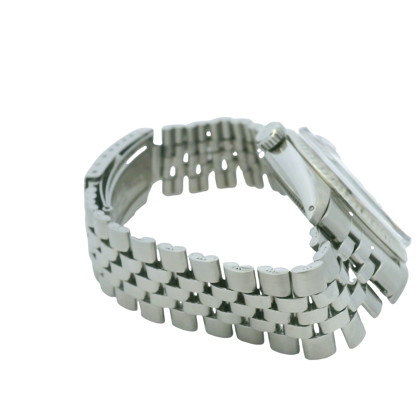 Rolex 1601 Datejust Stainless Steel Red Diamond Dial 36mm Watch