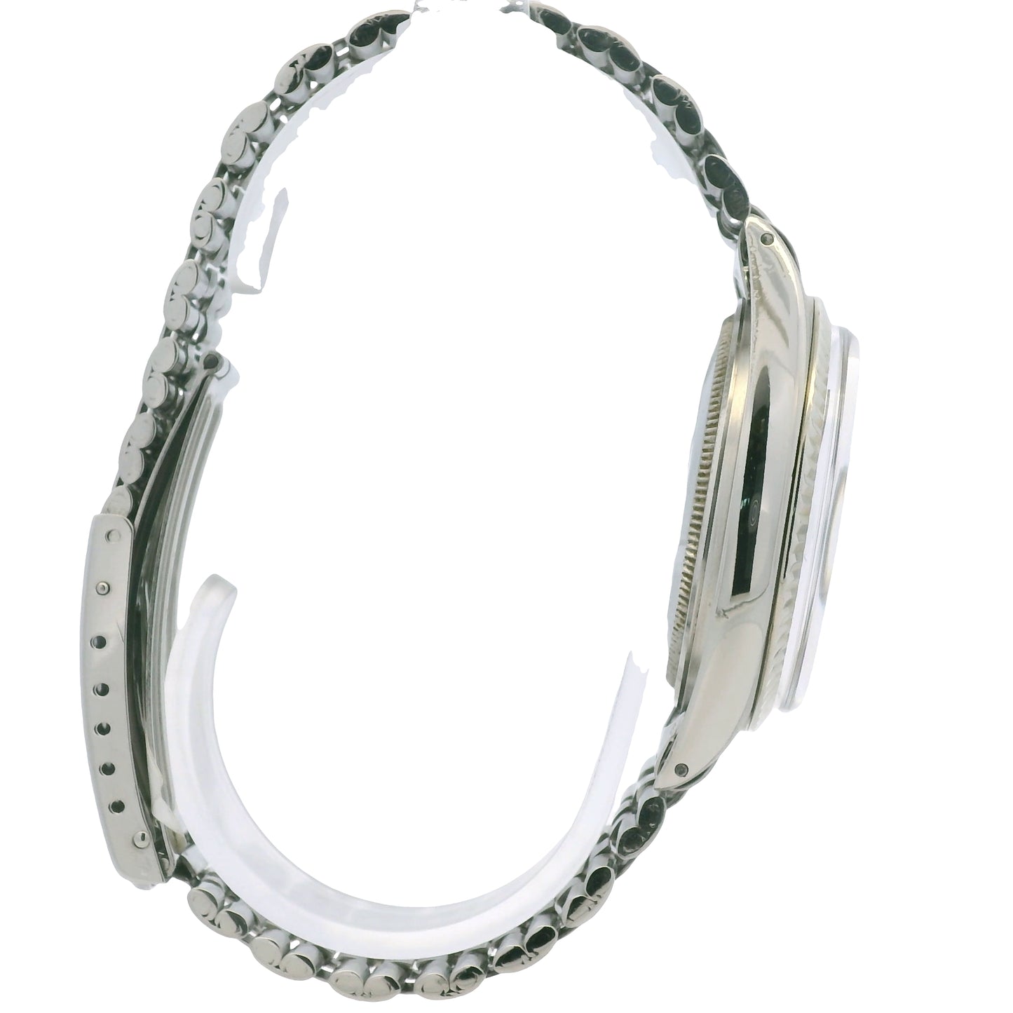 Rolex 1601 Datejust Stainless Steel Red Diamond Dial 36mm Watch