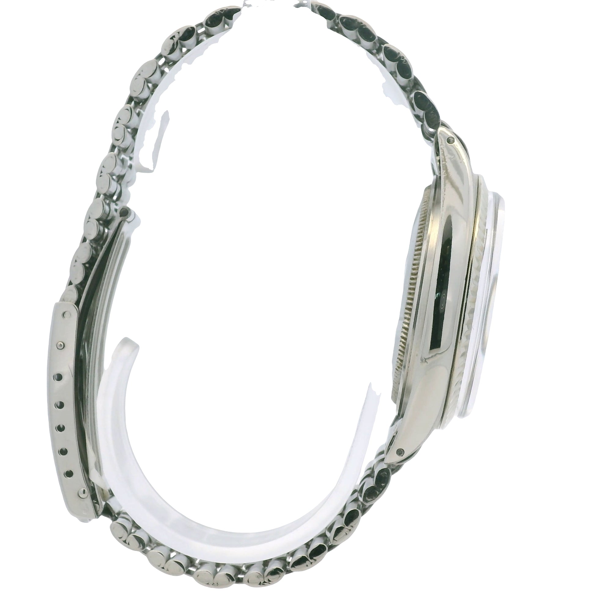 Rolex 1601 Datejust Stainless Steel Red Diamond Dial 36mm Watch