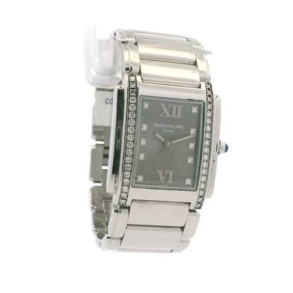 Patek Philippe 4910/10A Twenty-4 Stainless Steel Diamond Bezel Diamond Dial Watch