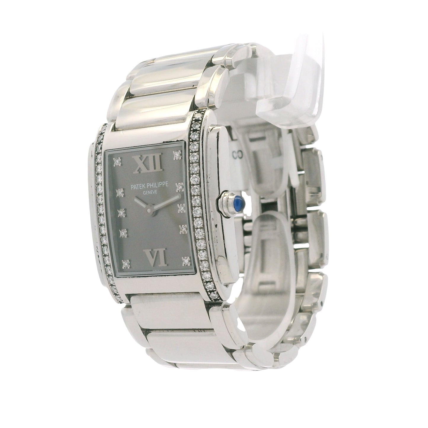 Patek Philippe 4910/10A Twenty-4 Stainless Steel Diamond Bezel Diamond Dial Watch