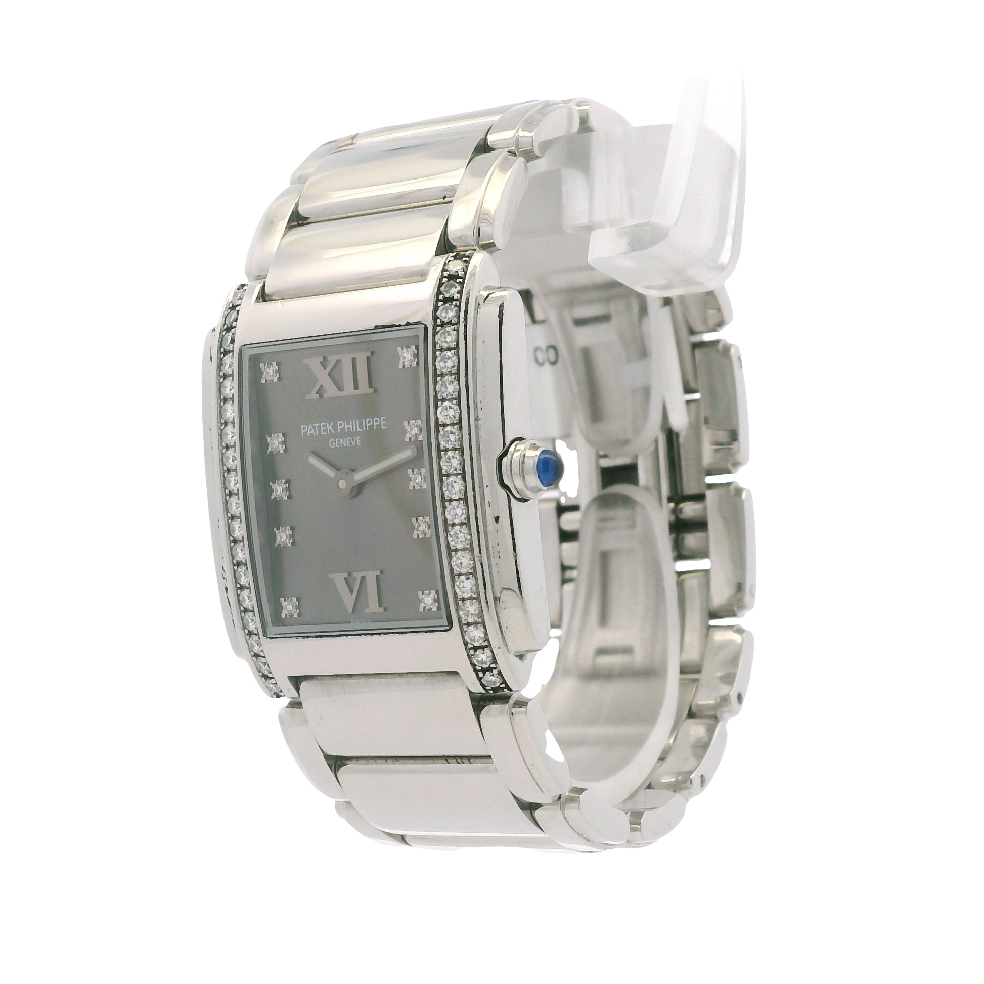 Patek Philippe 4910/10A Twenty-4 Stainless Steel Diamond Bezel Diamond Dial Watch