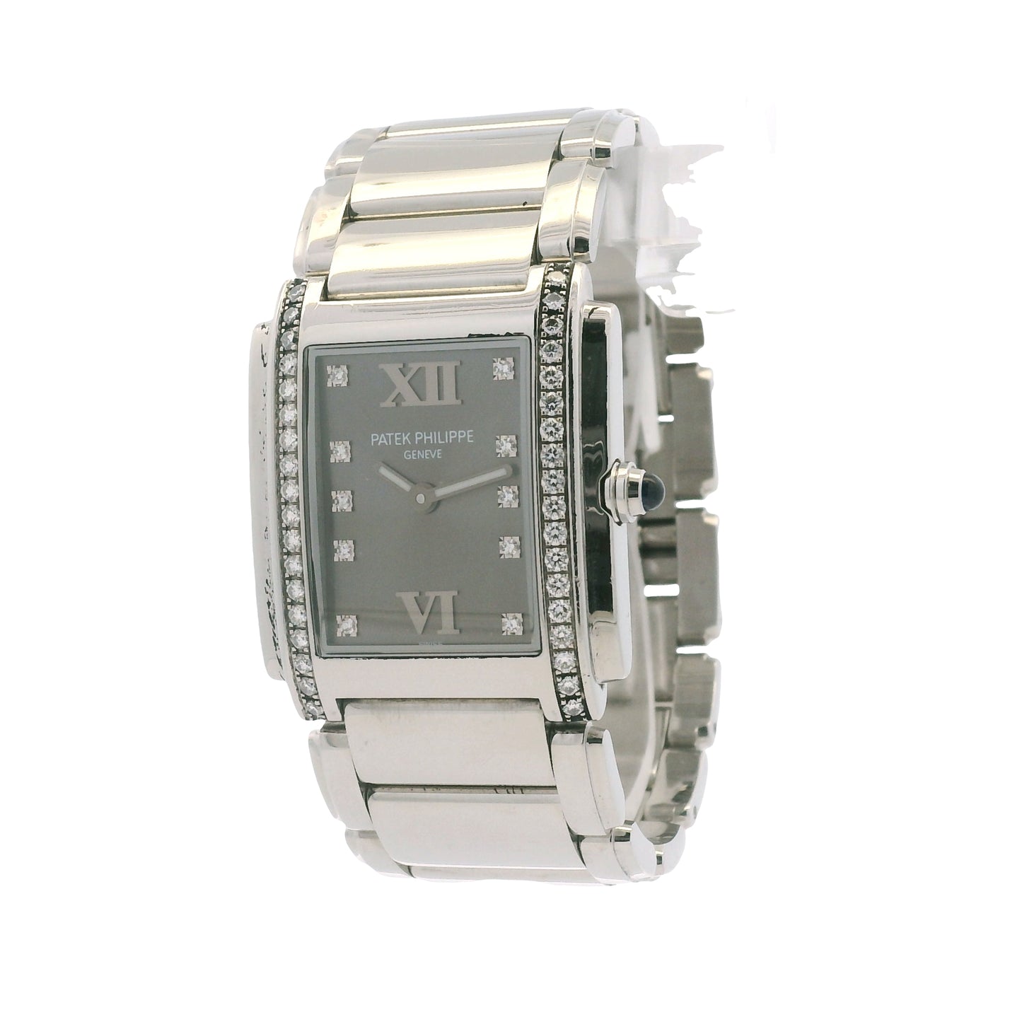 Patek Philippe 4910/10A Twenty-4 Stainless Steel Diamond Bezel Diamond Dial Watch