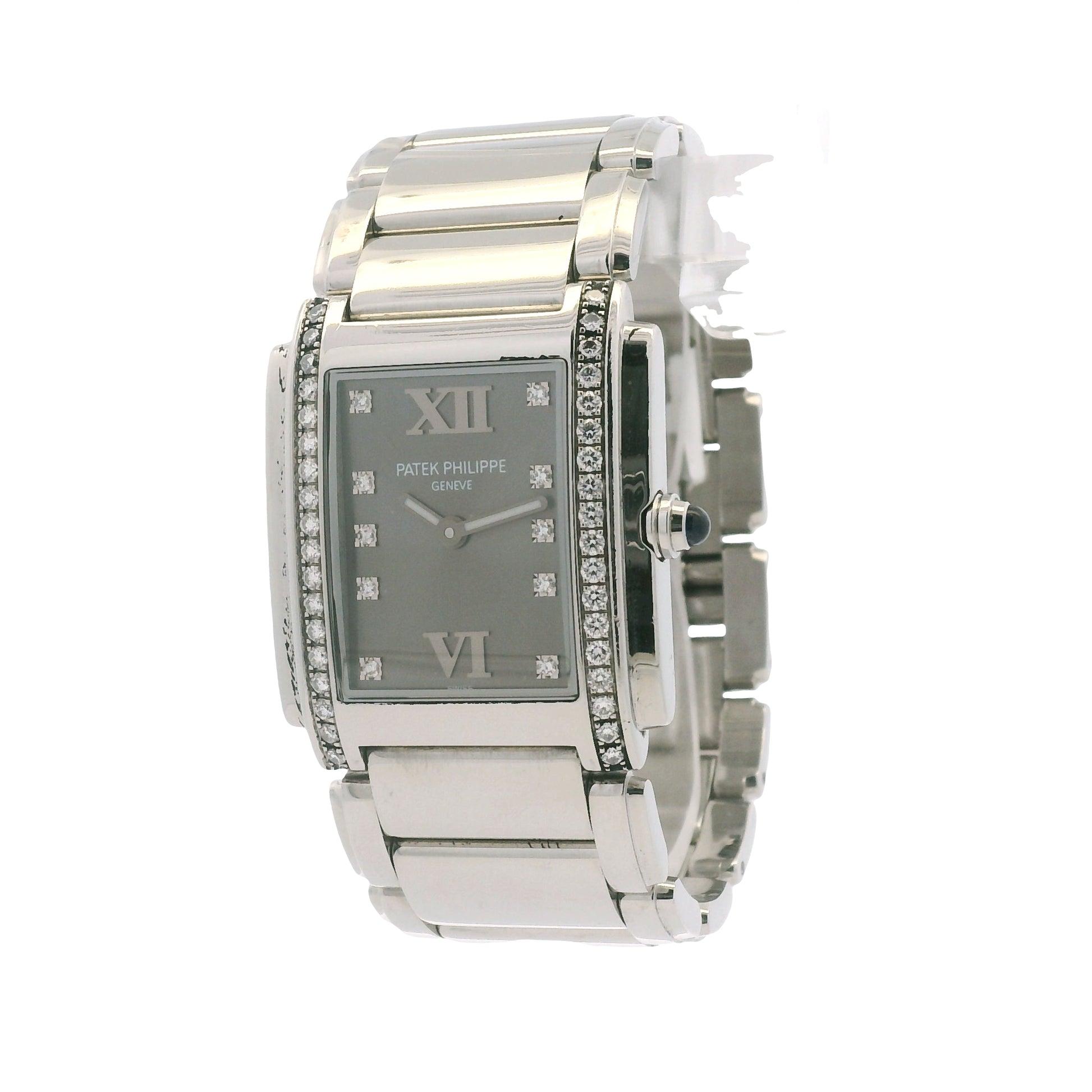 Patek Philippe 4910/10A Twenty-4 Stainless Steel Diamond Bezel Diamond Dial Watch