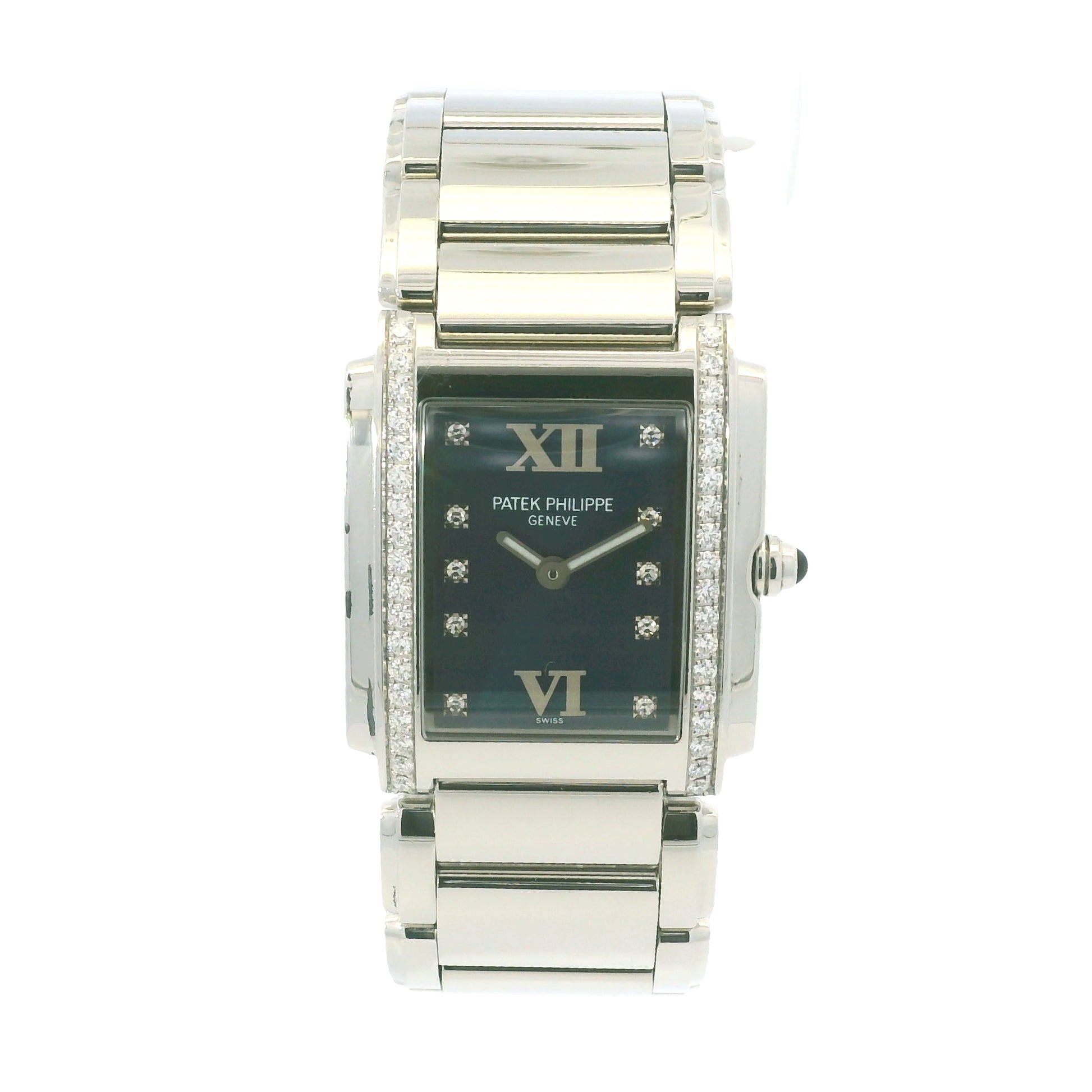 Patek Philippe 4910/10A Twenty-4 Stainless Steel Diamond Bezel Diamond Dial Watch