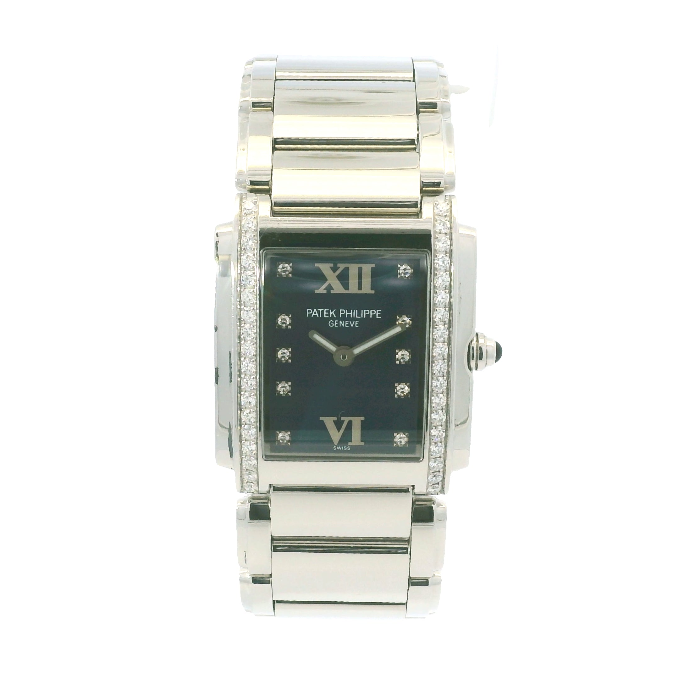 Patek Philippe 4910/10A Twenty-4 Stainless Steel Diamond Bezel Diamond Dial Watch