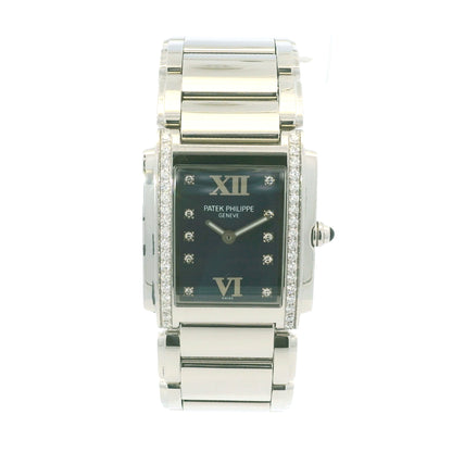 Patek Philippe 4910/10A Twenty-4 Stainless Steel Diamond Bezel Diamond Dial Watch